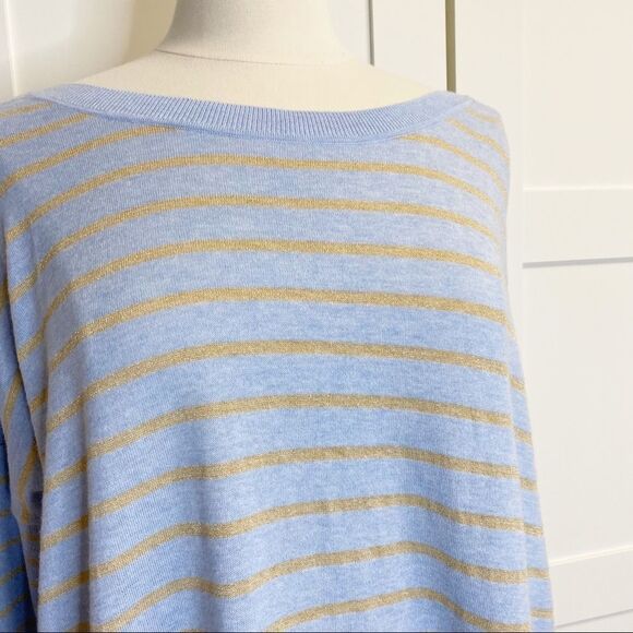 Lilly Pulitzer Striped Cobo Sweater Heathered Coastal Shell M - Picture 4 of 7